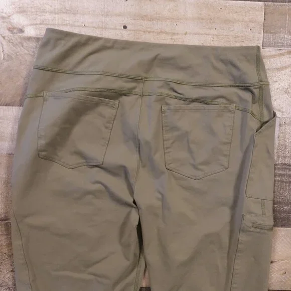 Duluth Trading NoGA Namastash Bootcut Pants Women’s Large Green Stretch Workwear - Picture 12 of 14